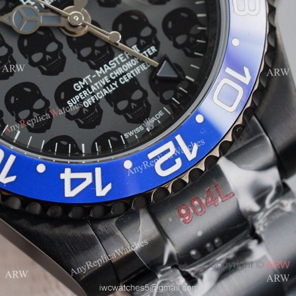 Swiss Copy Rolex GMT-Master II Blaken Watch Blue Black Ceramic 40mm 4