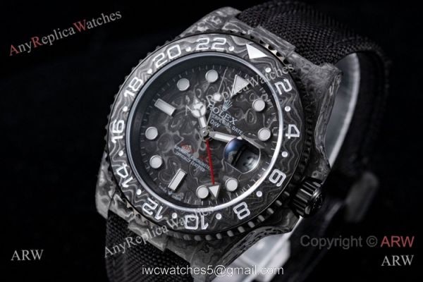 2021 Rolex DiW GMT-Master II JH Cal.3186 Forged Carbon Watch Custom Watch 40mm 4