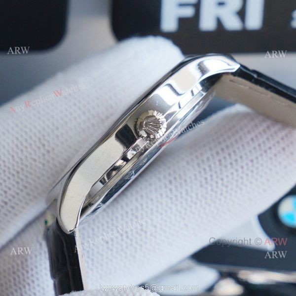 Stainless Steel Rolex Cellini White Dial With Roman Markers Swiss Replica Watches 4