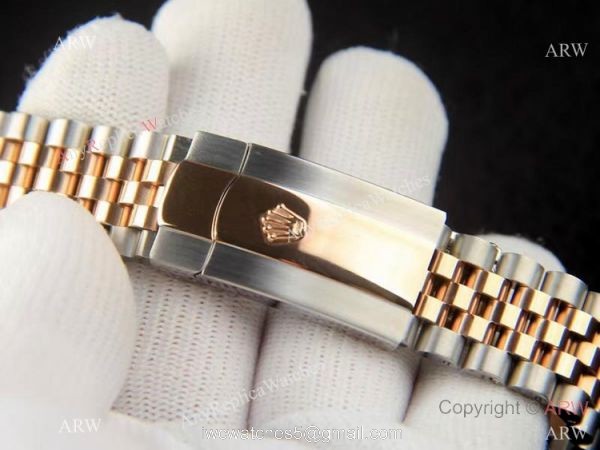 2021 Copy Rolex Datejust 2-Tone Rose Gold Jubilee new Weed Dial 4