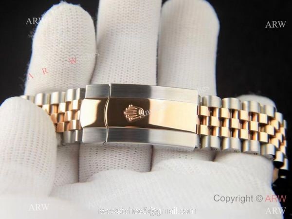 2021 New Copy Rolex Datejust 36 Silver Palm dial Domed Bezel Jubilee Watch 4