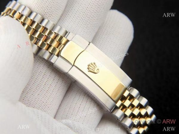 2021 New Rolex Datejust Gold Palm dial Domed bezel Gold Jubilee Watch 4