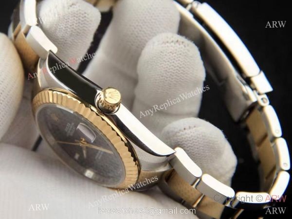 Copy Rolex Datejust 36mm Watch Green Roman Dial Two Tone Oyster 4
