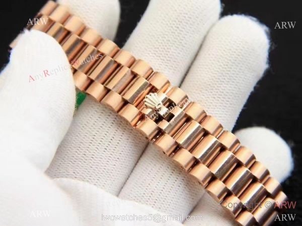 Best Replica Rolex Day-date 36 Chocolate Rose Gold Watch 4