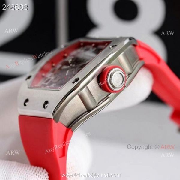 Knockoff Richard Mille RM 030 Rose Gold Watch Black Rubber Strap 4