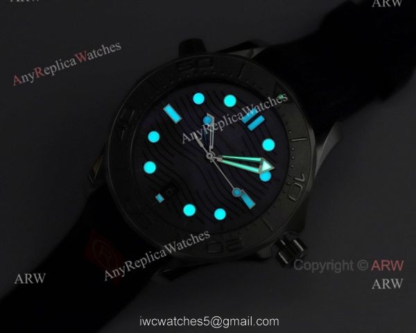 New Omega Seamaster Diver 300m Beijing 2022 Special Edition Swiss Replica Watch Omega Blue Wave Dial 4