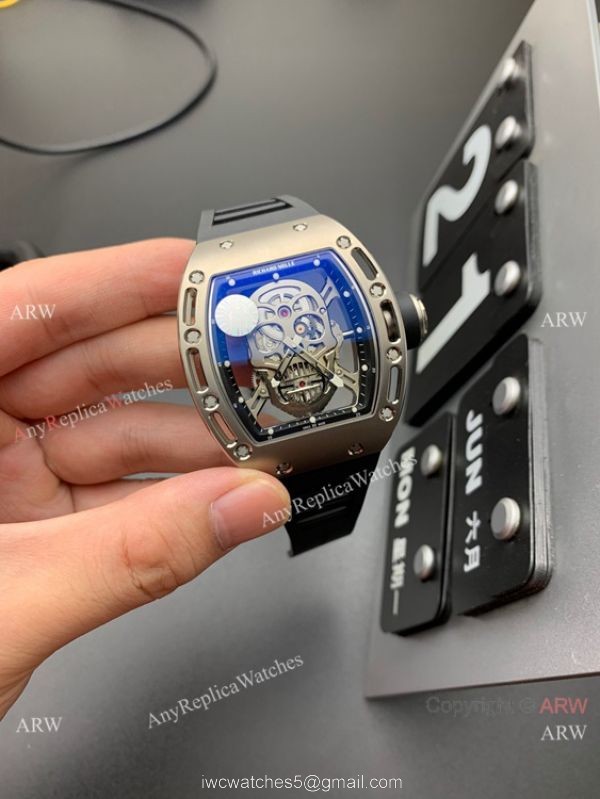 ZF Factory Richard Mille RM 052 Skull Tourbillon Watch Titanium 4