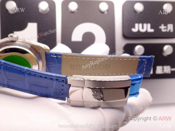 Swiss Replica Rolex Day Date eta2836 Watch Blue Version 36mm 4