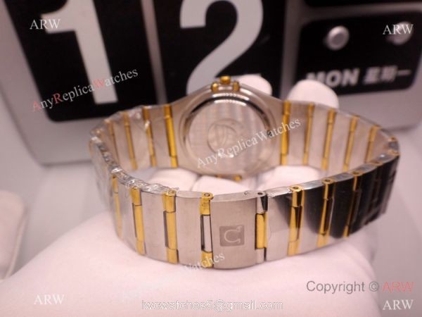 Copy Omega Constellation Two Tone White MOP Dial Watch Men 4