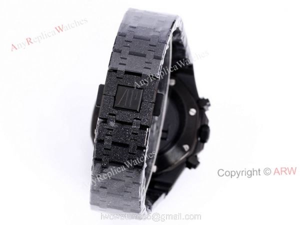 New Frosted Gold AP Watch Royal Oak All Black Chronograph Dial For Men Size 41mm High End Replica 4