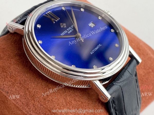 Patek Philippe Calatrava Classic Watch Mens Green Dial Automatic Replica Watch 4
