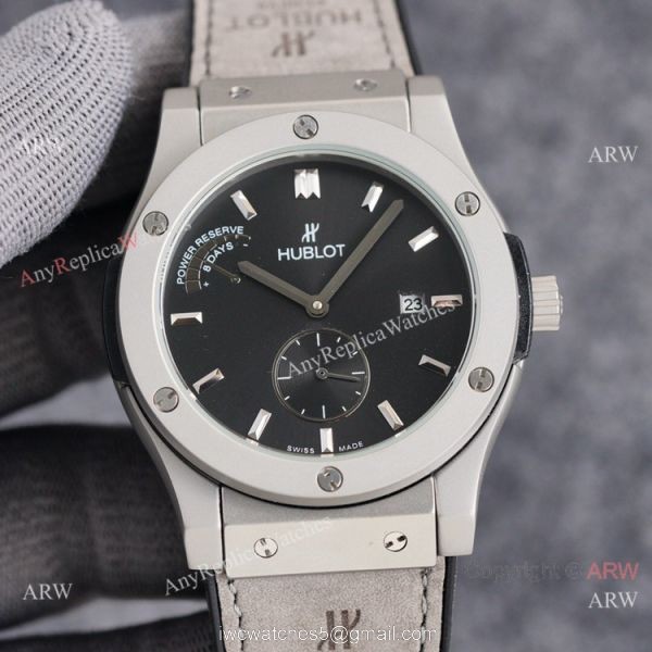 2021 Replica Hublot Classic Fusion 42mm Black Dial Rubber Strap Watches 4