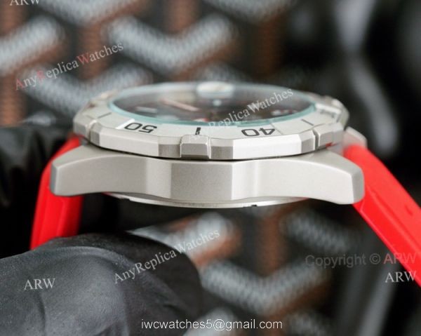 New Tag Heuer Aquaracer 43mm Automatic Replica Watch Special Edition Orange Rubber Band 4