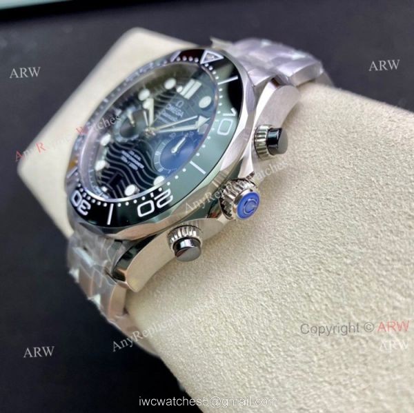 New Black Dial Omega Seamaster OMF Factory Replica Watches Clone Omega 9900 For Men 4