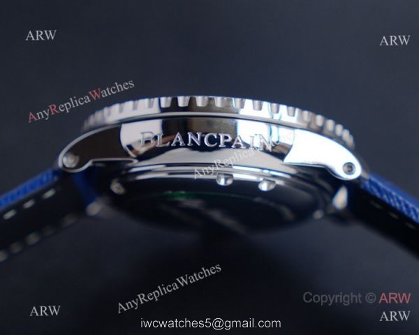 JH Replica Blancpain Fifty Fathoms Swiss Watch Blue Bezel Grey Dial 45mm 4