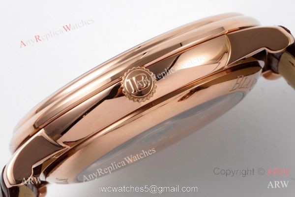 New Swiss Grade Blancpain Villeret Gmt Date 6662-1127-55 Rose Gold Watch 40mm 4