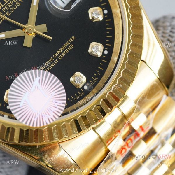Swiss Quality Rolex Datejust II Citizen 8215 Watch Gold and Black 4