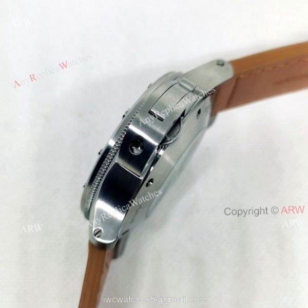 High Quality Replica Radiomir Panerai Egiziano 47mm NEW Black Lattice Dial Brown Leather Strap 4