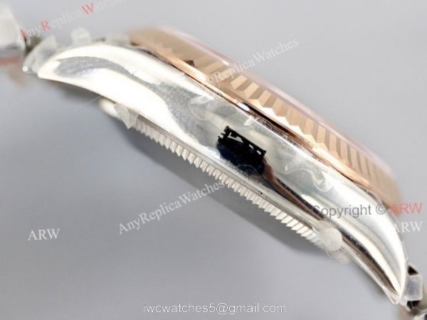 1:1 Best White Face Rolex Datejust Rose Gold Jubilee Replica Watch From EW Factory 4