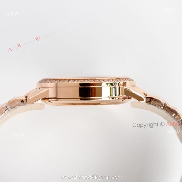 Jaeger-Lecoultre Rendez-Vous Night Day White Face with Black Arabic Markers Rose Gold Watch Replica 4