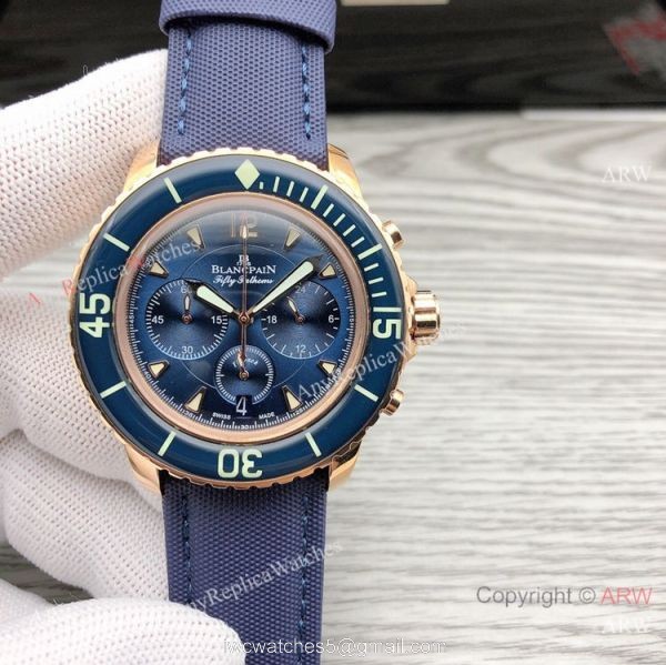 New! Copy Blancpain Fifty Fathoms VK Chronograph Watch 5085F 4
