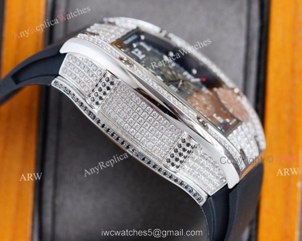 (RM Factory) Best Copy Richard Mille RM010 Diamond Watch With Skeleton Dial 4