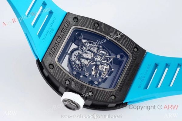 ZF Favtory Richard Mille RM 055 Bubba Watson NTPT Carbon Blue Watch 42mm 4