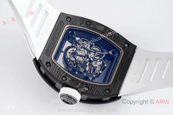 ZF Favtory Richard Mille RM055 Bubba Watson NTPT CarbonWhite Men Watch 4