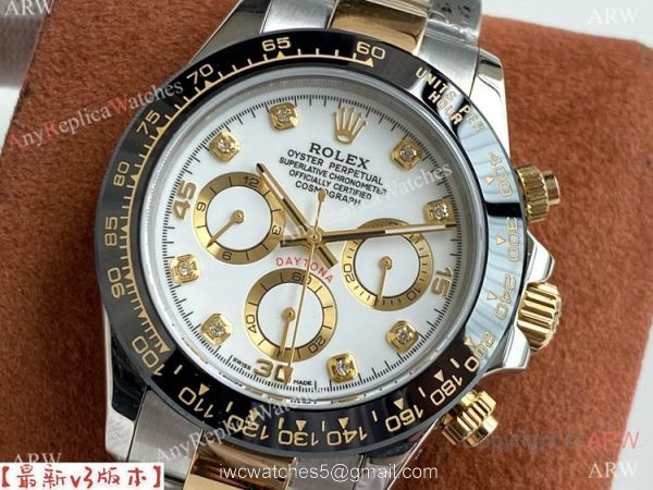 Copy Rolex Daytona A-7750 Chronograph Watch Two Tone 40mm 4