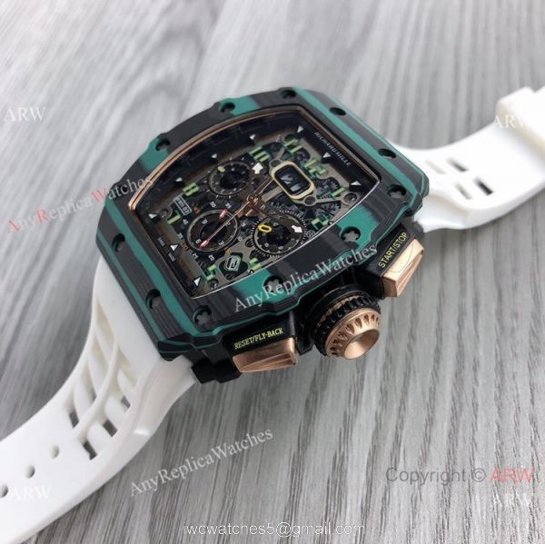 Clone Richard Mille rm11-03 Men Watches CarbonRose Gold Case 4