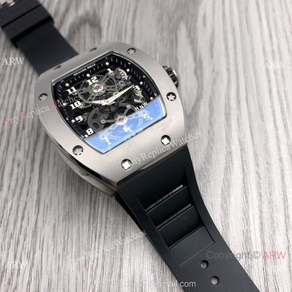 Swiss Richard Mille RM17-01 Tourbillion Watch Titanium Case 4