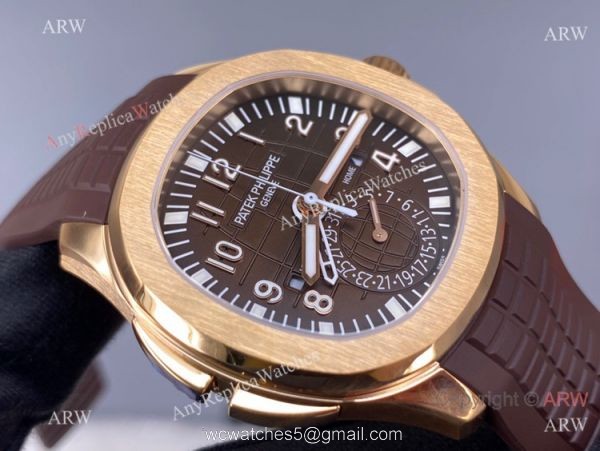 ZF Factory Patek Philippe Aquanaut 5164A Men Watch Rose Gold Chocolate Dial 40.8mm 4