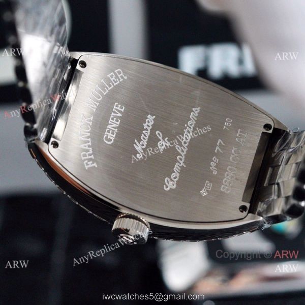Iced Out Franck Muller Cintree Curvex Rose Gold Watch 43mm 4
