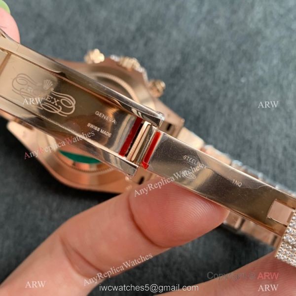 Replica Watch JVS Factory Rolex Iced out Daytona Watch Arabic Scripts Markers 4
