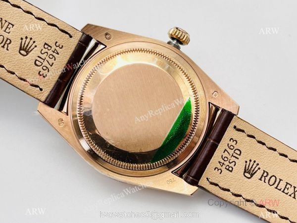 DR Factory Rolex Day date Rose Gold 36mm Copy Watch Swiss 2836 Movement 4
