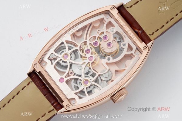 AB Factory Franck Muller Imperial Tourbillon Cintree Curvex Rose Gold White Watch Swiss Replica 4