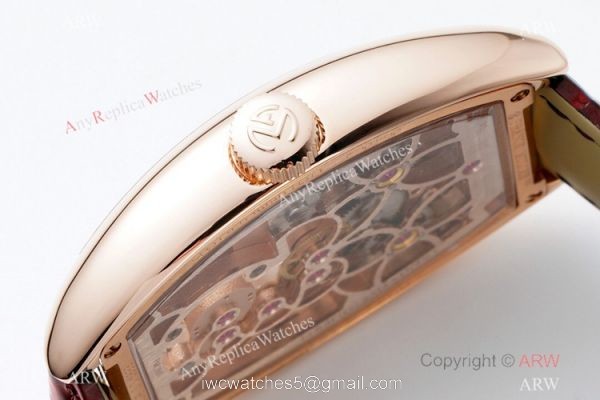 AB Factory Franck Muller Imperial Tourbillon Cintree Curvex Rose Gold Black Dial Watch 2021 New 4