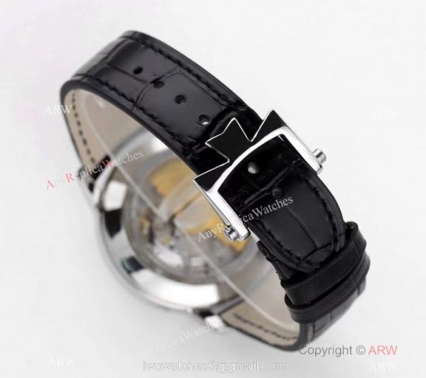 2021 New! Swiss Copy Vacheron Constantin Patrimony Moon Watch White Dial with Retrograde Date 4