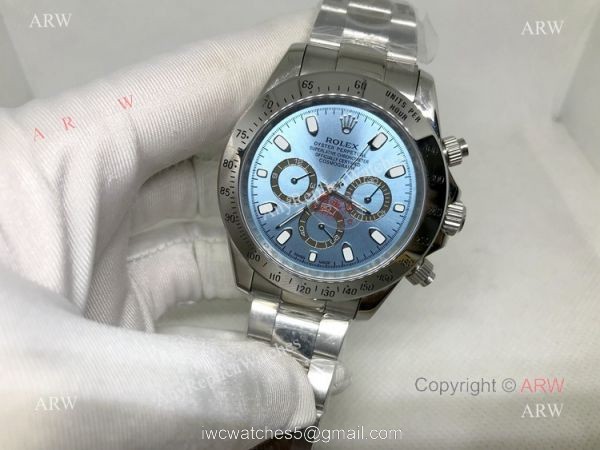 Rolex Ice Blue Daytona Watch Replica Stainless Steel 40mm 4