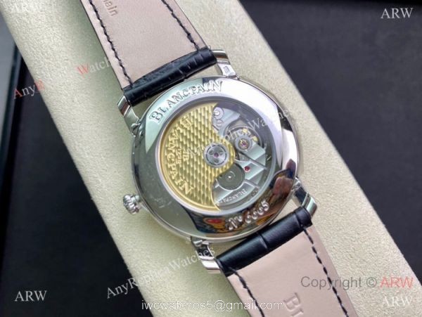 TW Factory Blancpain Villeret Cal.6654 White Dial Copy Watch with Moonphase 4