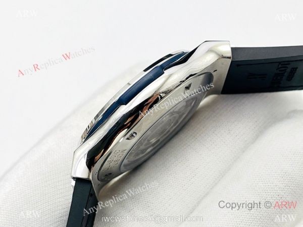 HB Factory V3 version Hublot Classic Fusion Swiss Hub1213 Watch Iced Out Silver Case Blue Dial 4