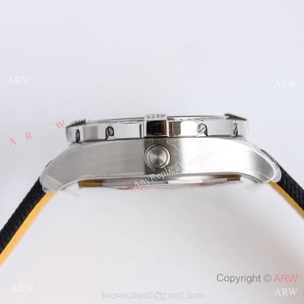 (GF) Swiss Breitling Avenger Automatic 45 Seawolf Asia2824 Watch Yellow Dial Leather Strap 4