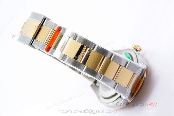 (EW Factory)Swiss Copy Rolex Explorer 36mm EWF 3230 904L Two Tone Black Dial Bracelet 4