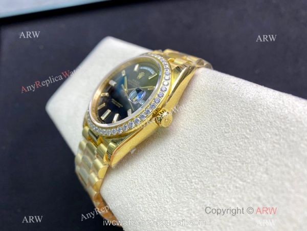 (EW)Rolex Day-Date 40mm 228238 Copy Watch Swiss 3255 Diamond Markers Gold Presidential bracelet 4