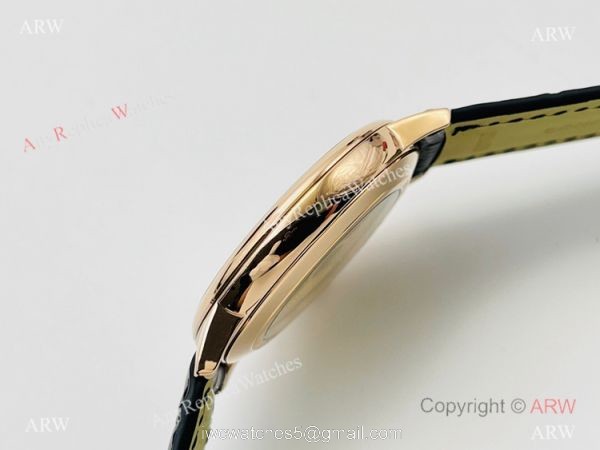 2021 New! MK Factory V4 Vacheron Constantin Patrimony Replica Watch Rose Gold Black Dial 40mm 4