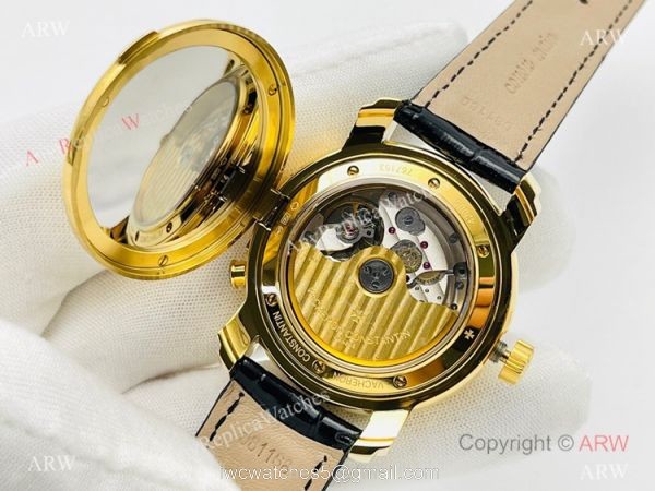 TWS Factory Swiss Vacheron Constantin Malte Dual Time Regulateur 42005 41mm Watch Yellow Gold 9015 Movement 4