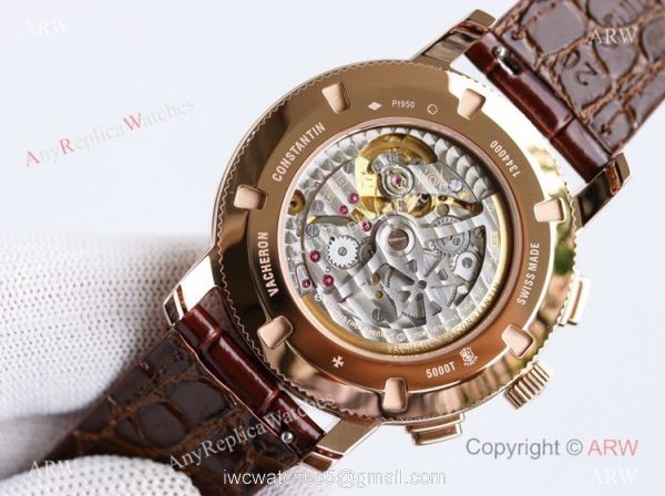 TW Factory Copy Vacheron Constantin Traditionnelle Chronograph Perpetual Calendar Watch Rose Gold Black Dial 4