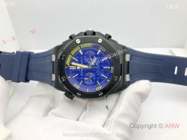 Copy Audemars Piguet Royal Oak Offshore Diver Chronograph Watch BlackBlue 4