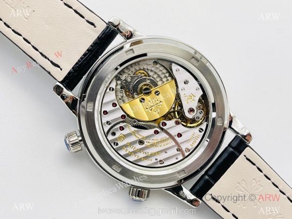 PFF Factory V4 Patek Philippe 6102P Sky Moon Celestial Watch Black Dial Diamond Bezel 4