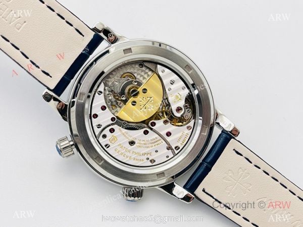 PFF Factory V4 Patek Philippe Sky Moon Celestial Watch Blue Dial Diamond Bezel 4